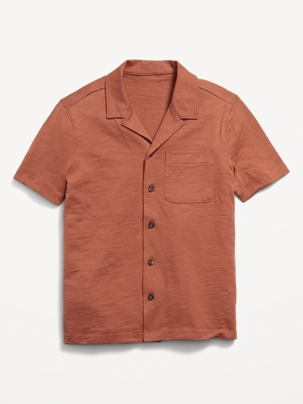 Old Navy Slub-Knit Camp Shirt (Cinnamon) Size M (8)